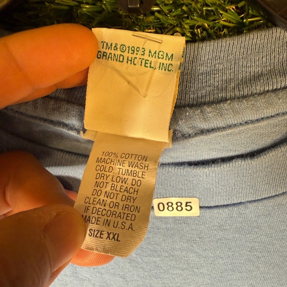 Vintage 1993 Wizard of Oz T-Shirt XXL Blue MGM Grand Las Vegas 90s Movie Tee USA - Picture 4 of 10